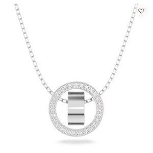 Swarovski Hollow Pendant - White Rhodium Finish